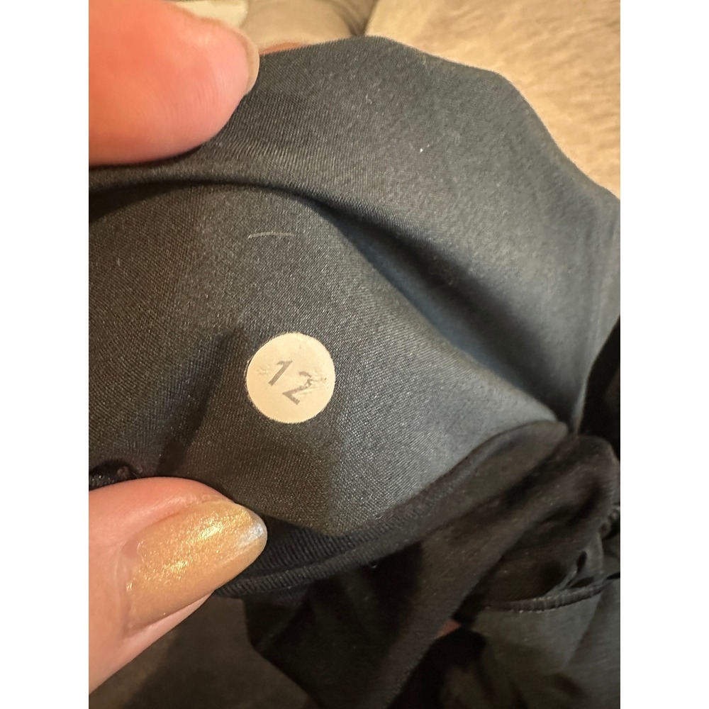 Lululemon Studio Track Black Pants Pinstripe Paneled Casual Athleisure 12 - Picture 6 of 8